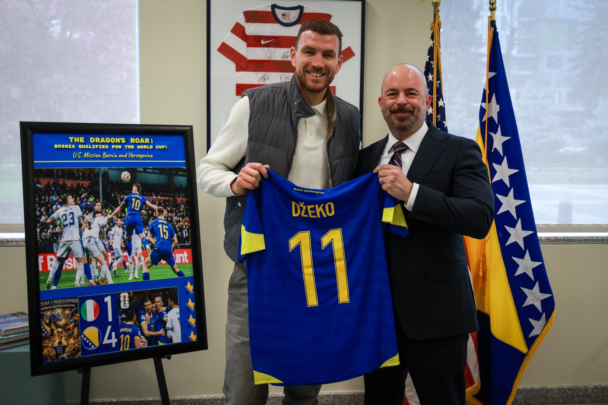 Američka ambasada ugostila Edina Džeku pred historijski odlazak na SP!